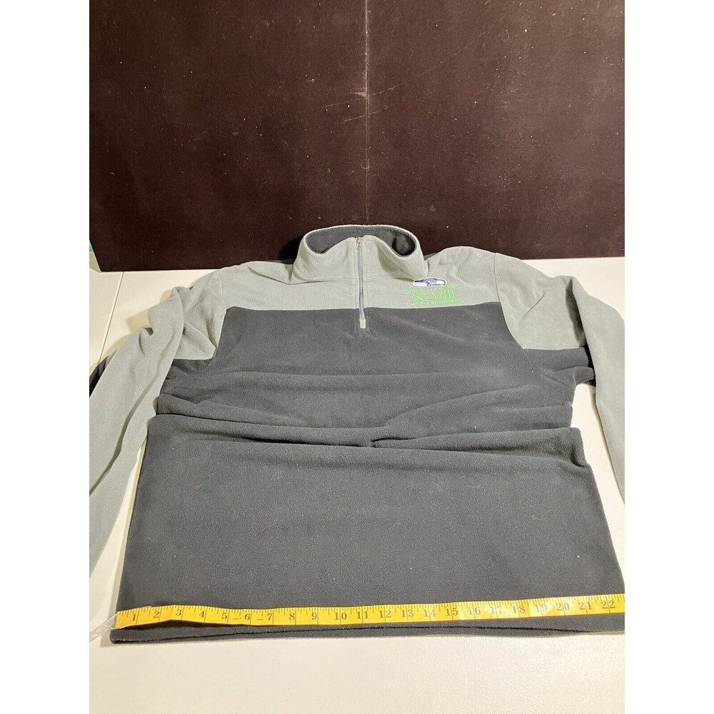 NFL Seattle Seahawks Pullover Gray Sweatshirt Superbowl XLVIII Champs Large - Picture 5 of 6